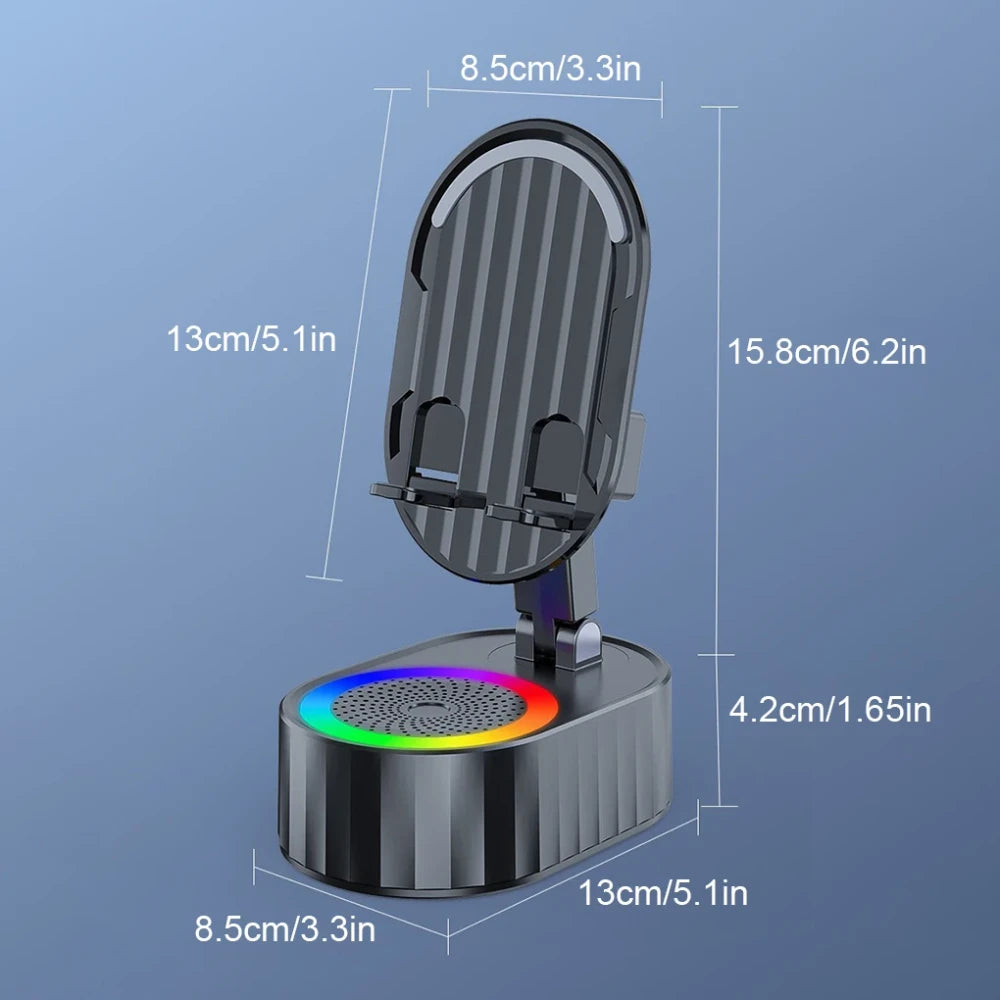 Soporte de Carga Inalámbrica con Altavoz Bluetooth