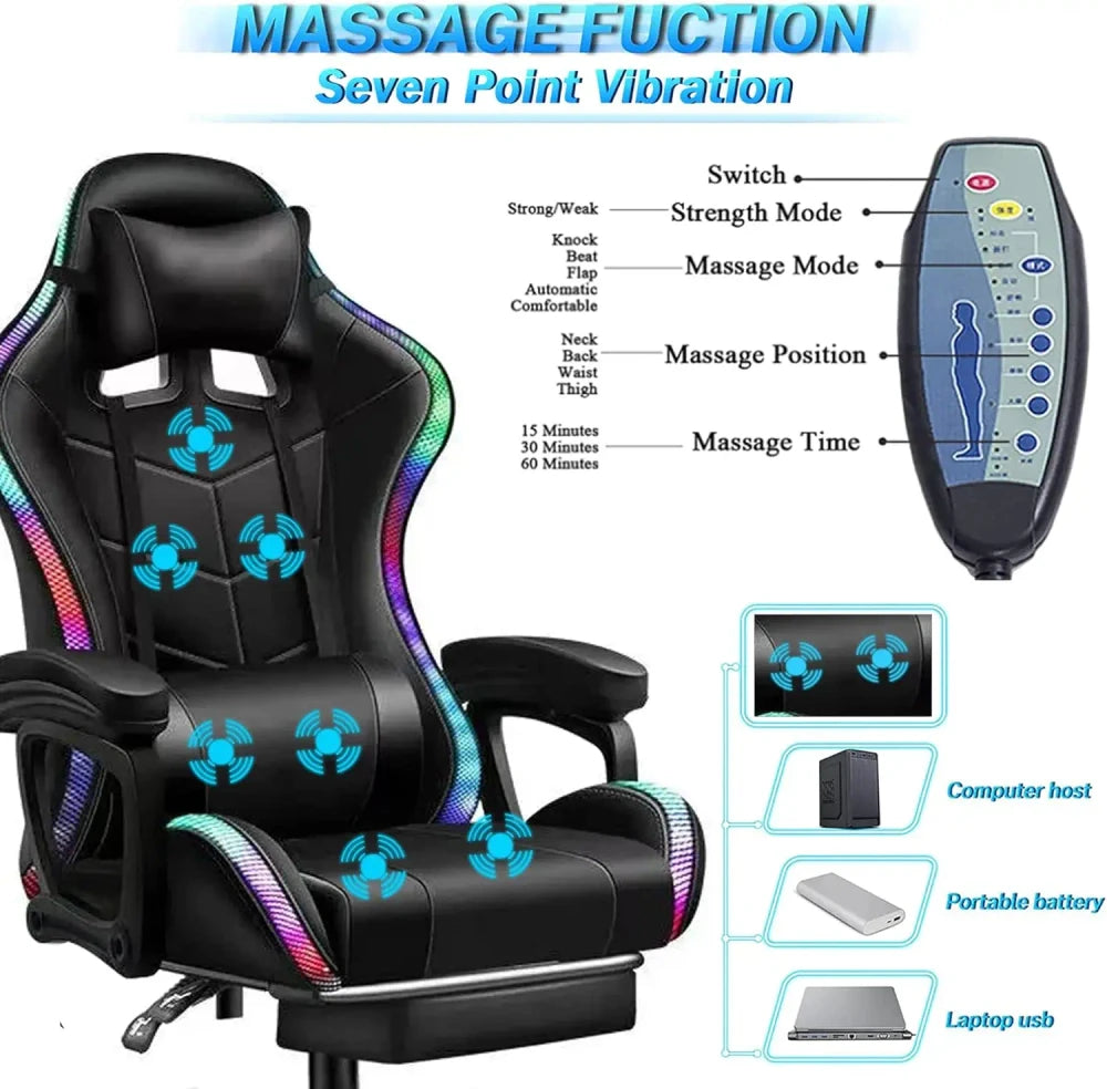 Silla Gaming con Altavoces y Masaje