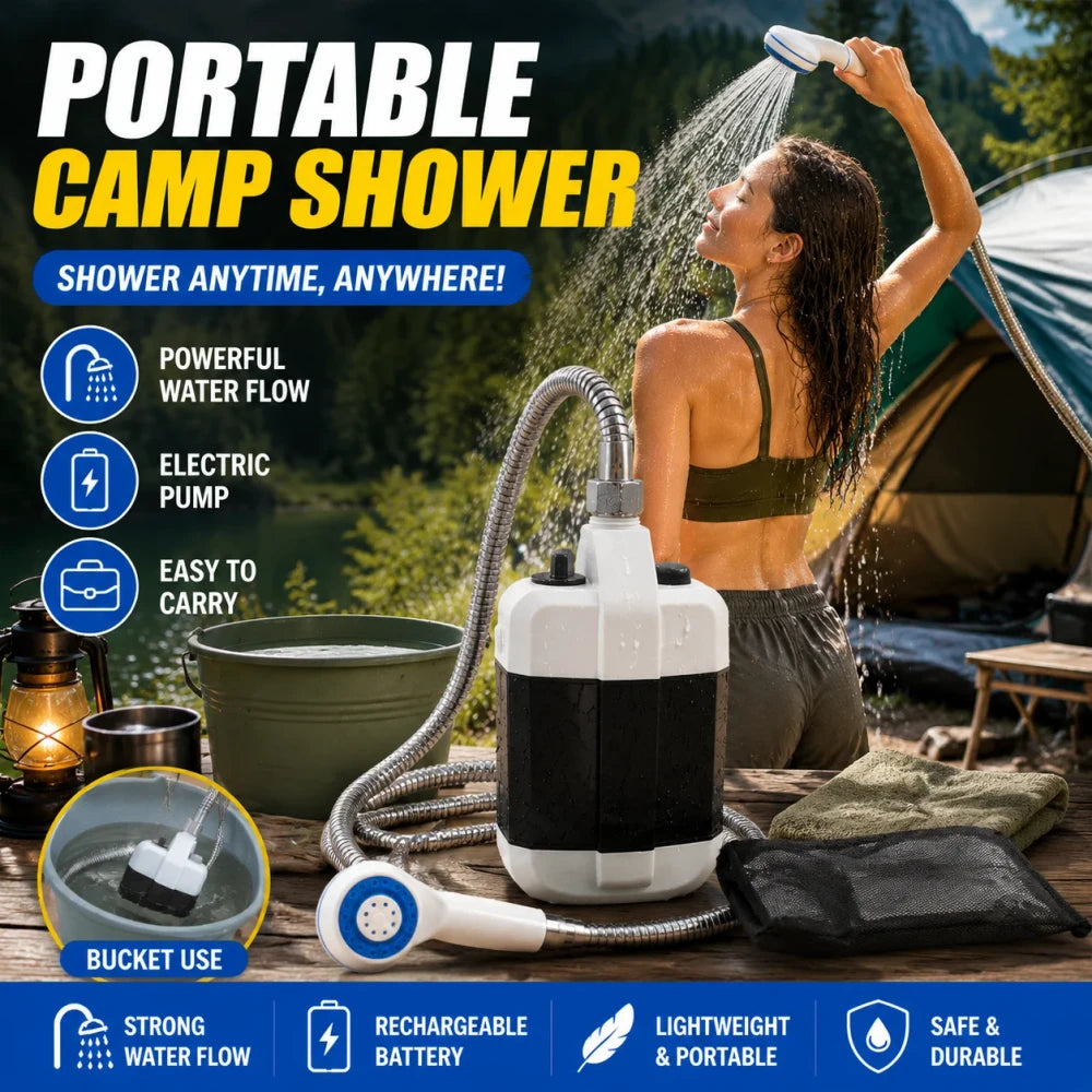 Ducha Portátil Recargable para Camping