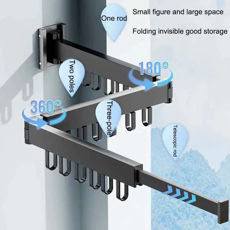 Tendedero Plegable de Aluminio para Balcón