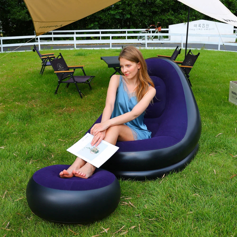 Sillón Hinchable Plegable para Camping