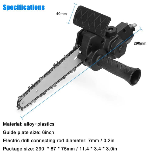 Adaptador de Sierra de Cadena para Taladro