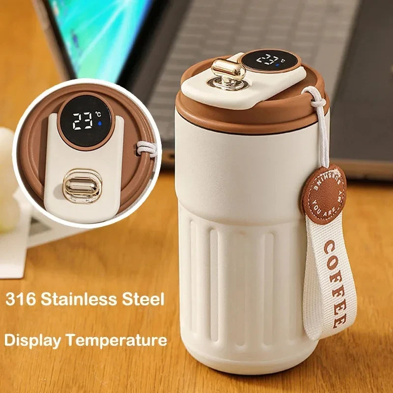 Termo de cafe para oficina con pantalla de temperatura