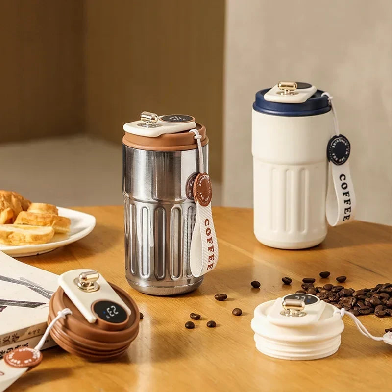 Termo de cafe para oficina con pantalla de temperatura