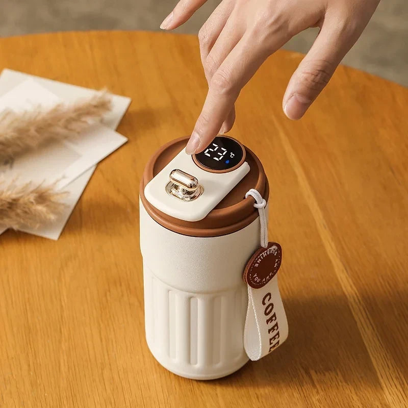 Termo de cafe para oficina con pantalla de temperatura
