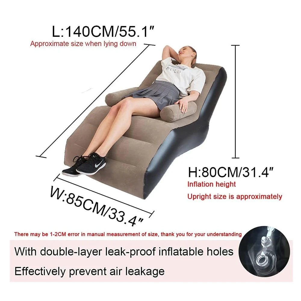 Sofa Inflable, Plegable Con Reposabrazos