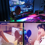 Micrófono Profesional USB RGB para Streaming