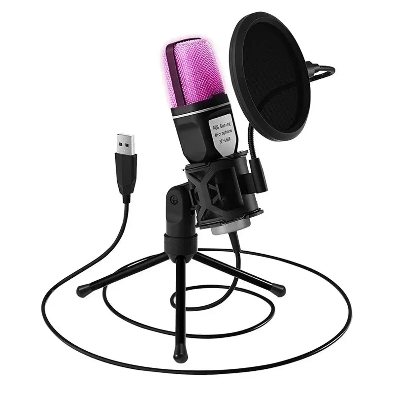 Micrófono USB RGB para Streaming
