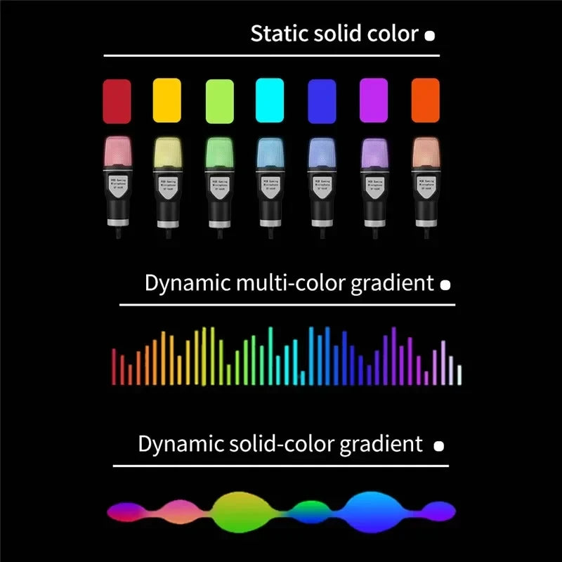 Micrófono USB RGB para Streaming