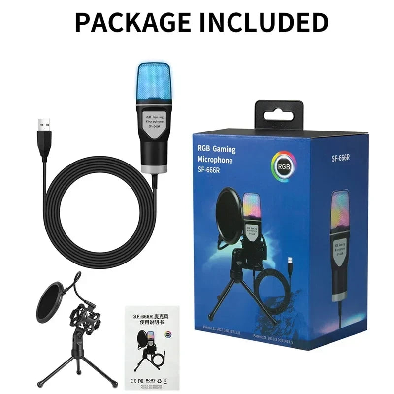 Micrófono USB RGB para Streaming