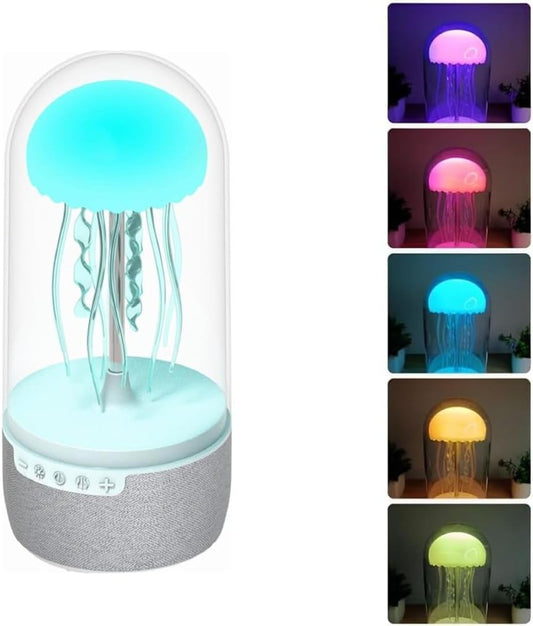 Altavoz Bluetooth 2 en 1, lámpara de medusas, luz de medusas, lámpara de estado de ánimo de medusas, lámpara de altavoz de medusas, altavoz LED de medusas que cambian de color, altavoz Bluetooth