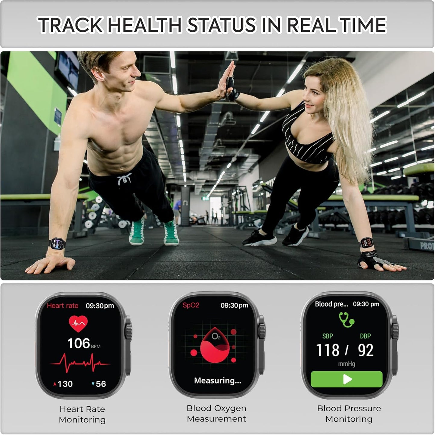 Smartwatch Ultra Pro con 2 correas ( negro + blanco )